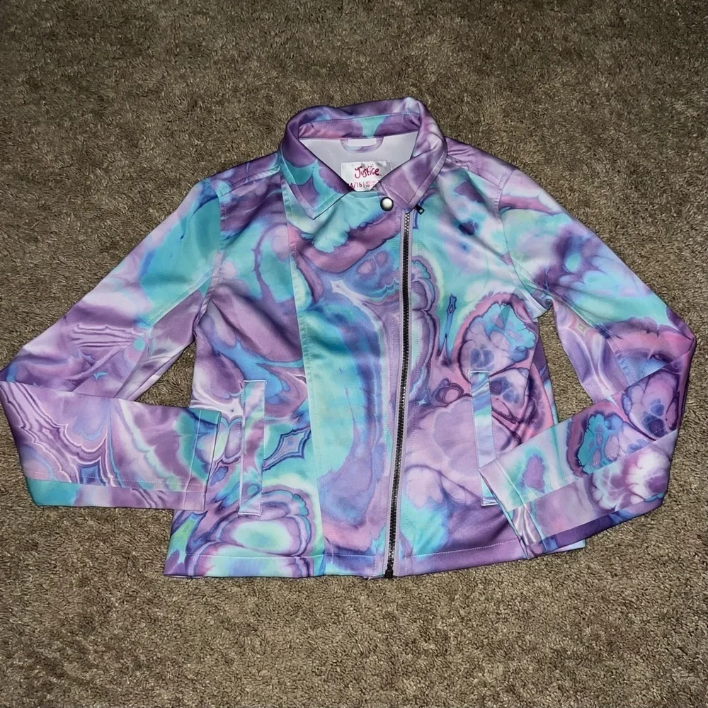 Justice jacket purple